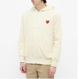 COMME DES GARCONS PLAY FULL ZIP HOODY